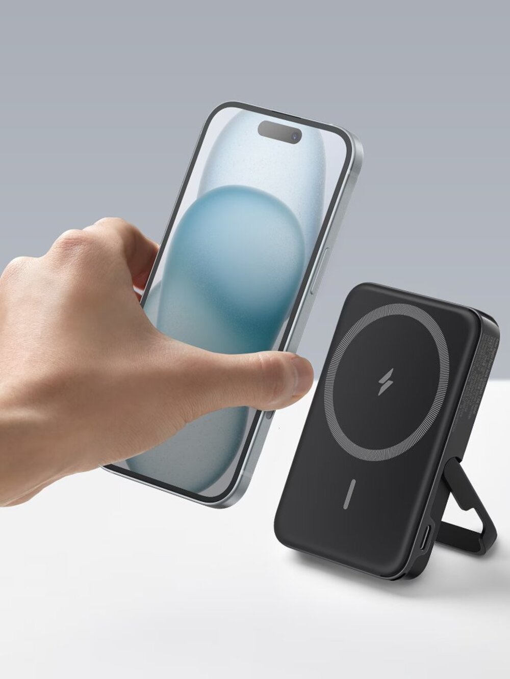 Anker MagGo 5,000mAh Magnetic Battery Pack with Stand, 7.5W Wireless Charger - Picture 5 of 5
